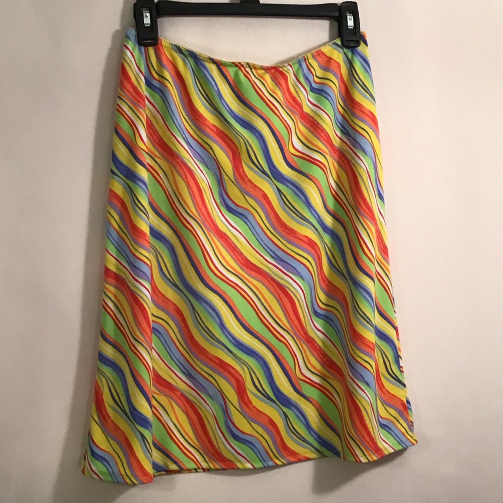 Colorful Stripe A-Line Skirt